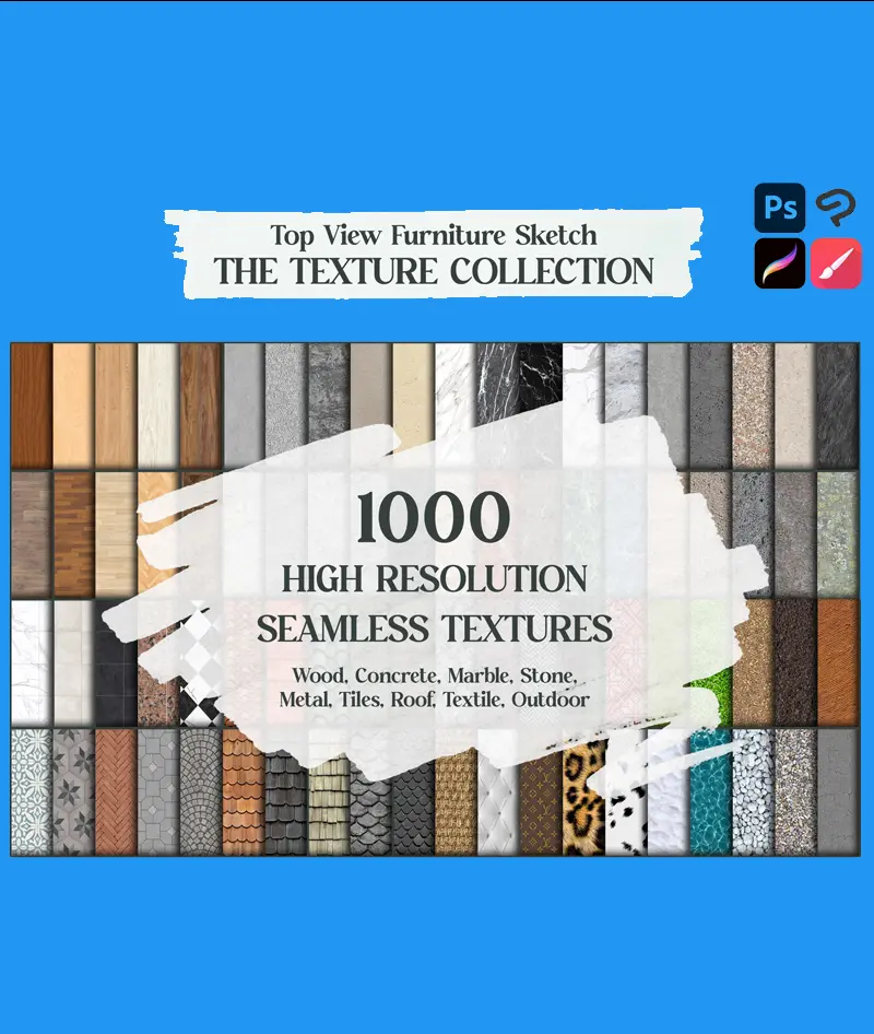 Top View Furniture Sketch – Complete COLLECTION